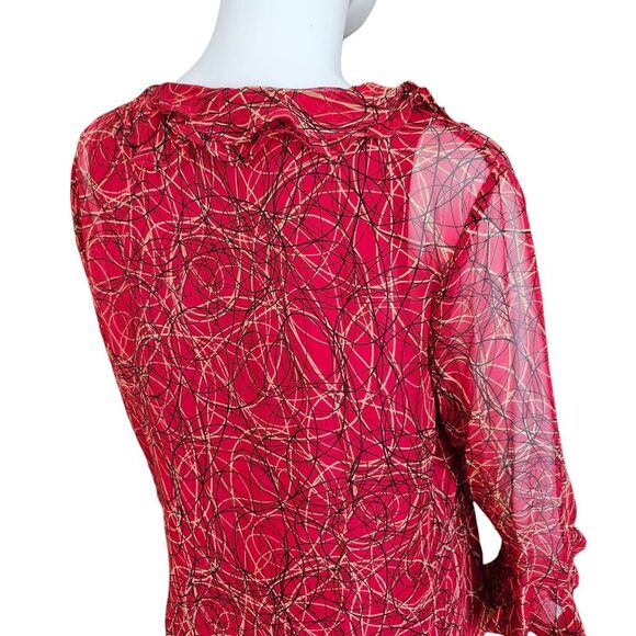y2k vintage whimsigoth silk blouse - Picture 5 of 6